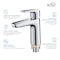 Kibi Harmony Single Handle Bathroom Vanity Sink Faucet with Pop Up Drain C-KBF1011CH-KPW100CH - alternate 9